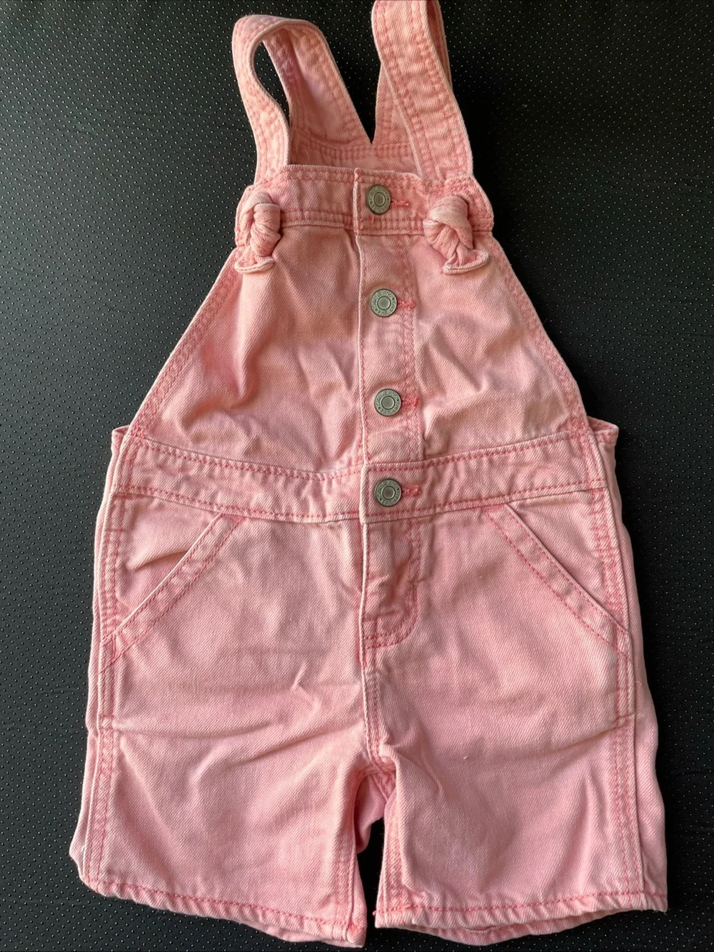 GAP Pink Denim Short Overalls for Kids